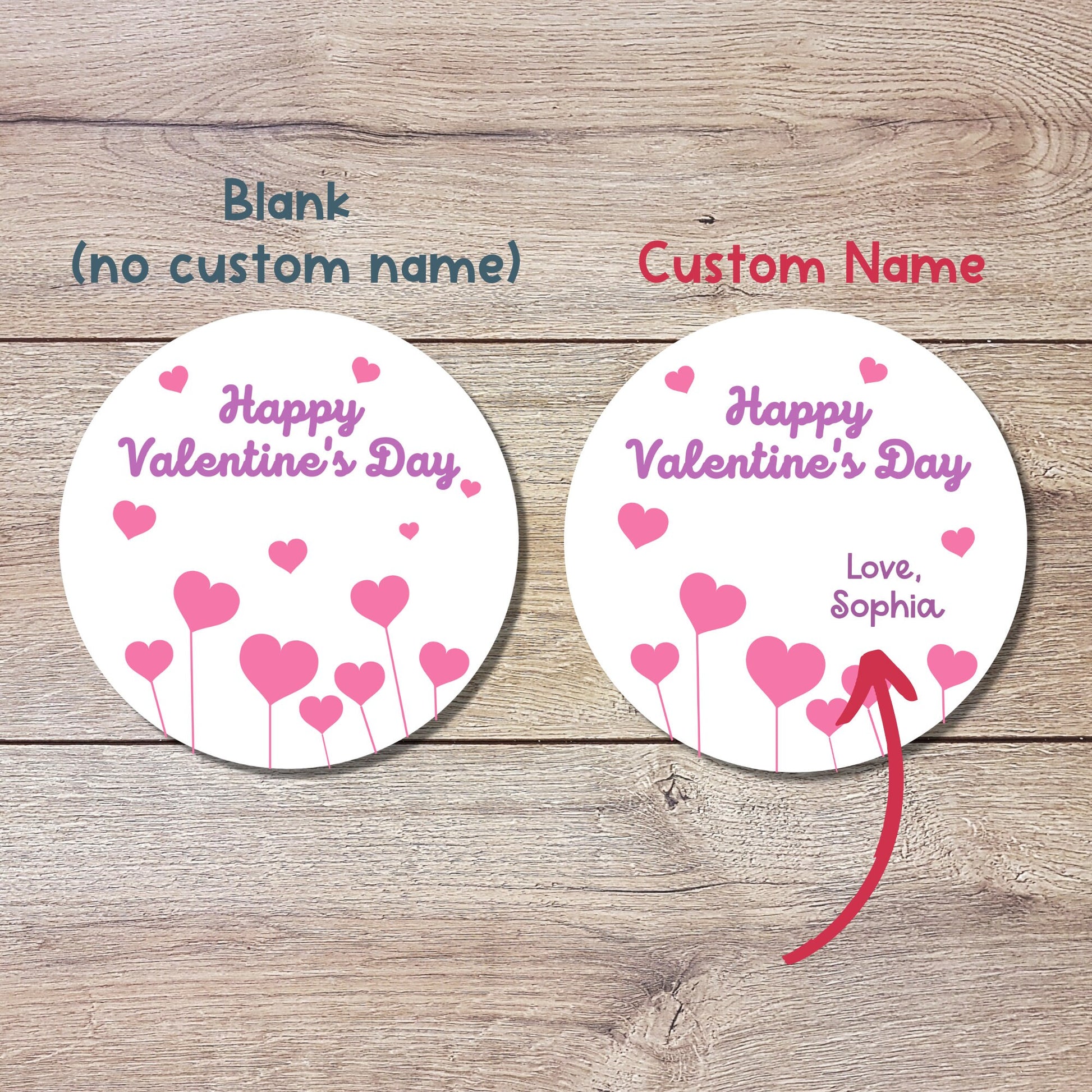 Personalized Valentine's Day Stickers