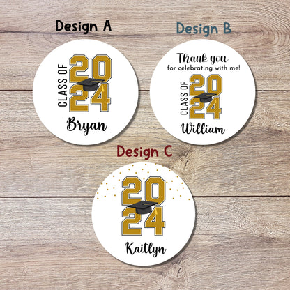 Personalized Graduation Stickers, Custom Graduation Party Favor Labels