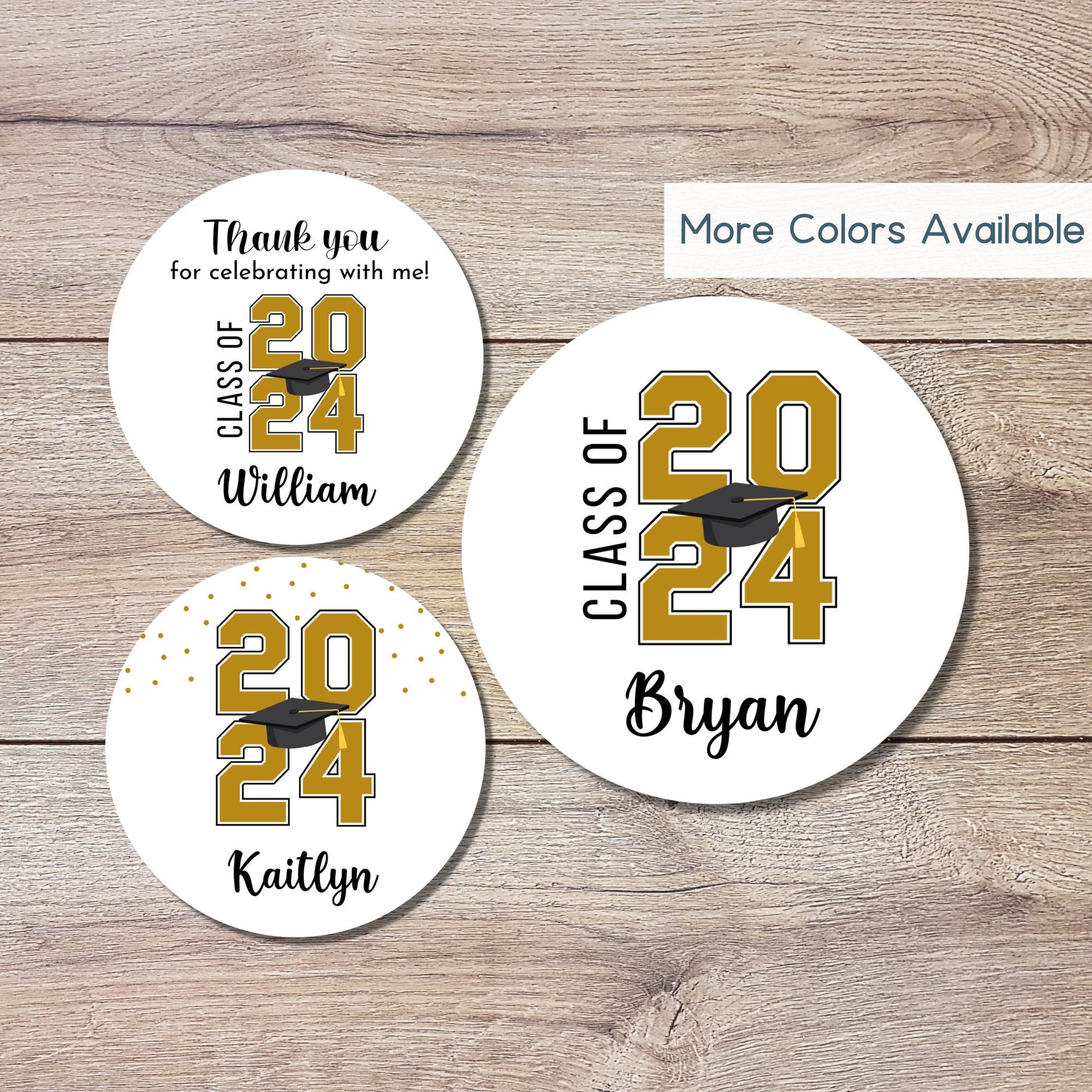 Personalized Graduation Stickers, Custom Graduation Party Favor Labels