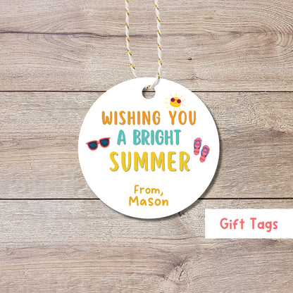 Happy Last Day of School Tags, School Party Favor Gift Tags, End of School Party Treat Bag Tags, School Party Gift Label Tags