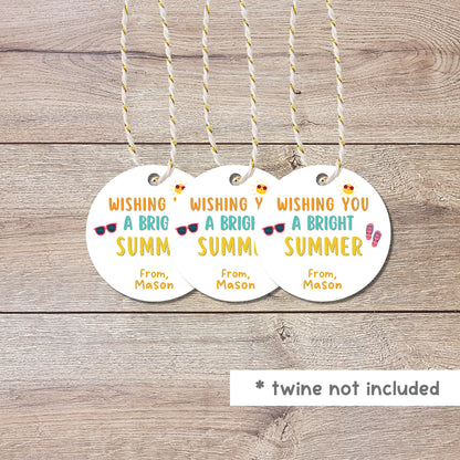 Happy Last Day of School Tags, School Party Favor Gift Tags, End of School Party Treat Bag Tags, School Party Gift Label Tags