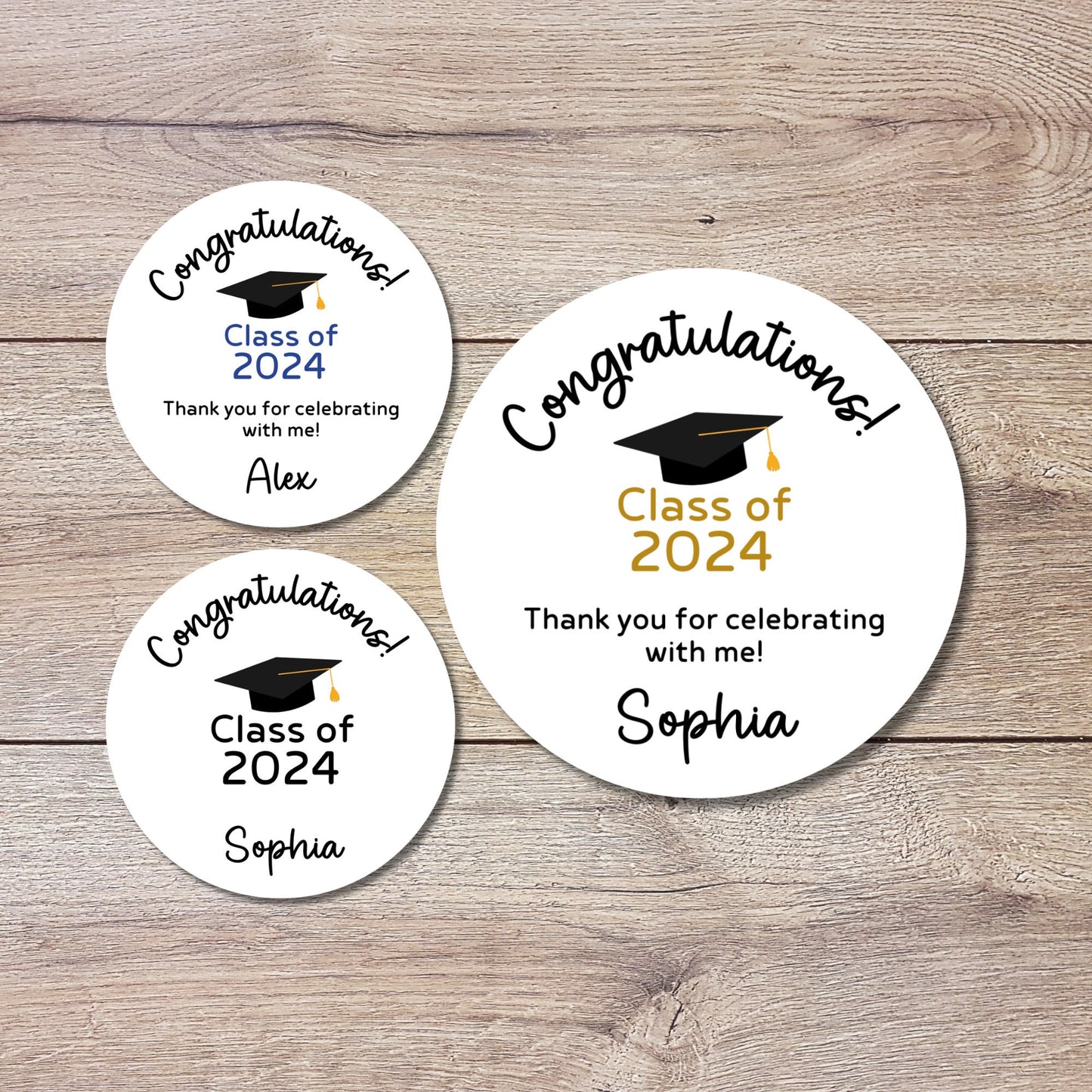 Personalized Graduation Stickers, Custom Graduation Party Favor Labels