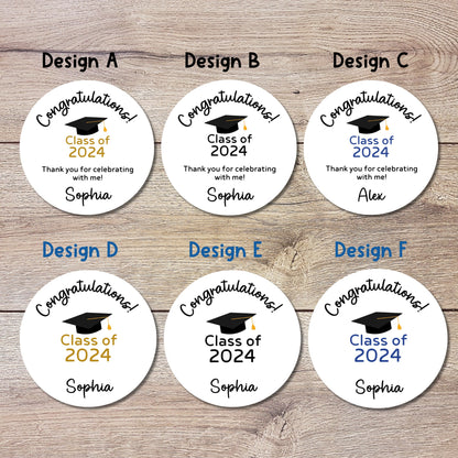 Personalized Graduation Stickers, Custom Graduation Party Favor Labels