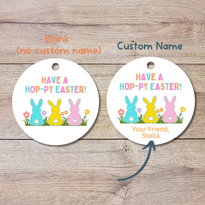 Personalized Easter Gift Tags, Matte Finish, Easter Tags, Easter Favor Treat Bag Tag, Cute Easter Tags, Custom Gift Tags, Easter Bunny Tag