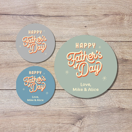 Personalized Father's Day Stickers, Father's Day Sticker, Custom Father's Day Label Best Dad Ever, Father's Day Gift Label Tag, Love You Dad