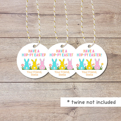 Personalized Easter Gift Tags, Matte Finish, Easter Tags, Easter Favor Treat Bag Tag, Cute Easter Tags, Custom Gift Tags, Easter Bunny Tag