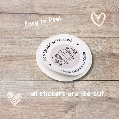 Personalized Homemade Apricot, Cherry, Plum Jam Stickers, Customized Fruit Jam Label, Jam Packed with Love, Small Business Food Packaging