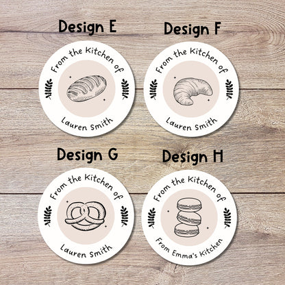 From the Kitchen of Stickers, Customized Homemade Baked Goods Label, Personalized Small Business Bakery Packaging Labels, Baking Stickers