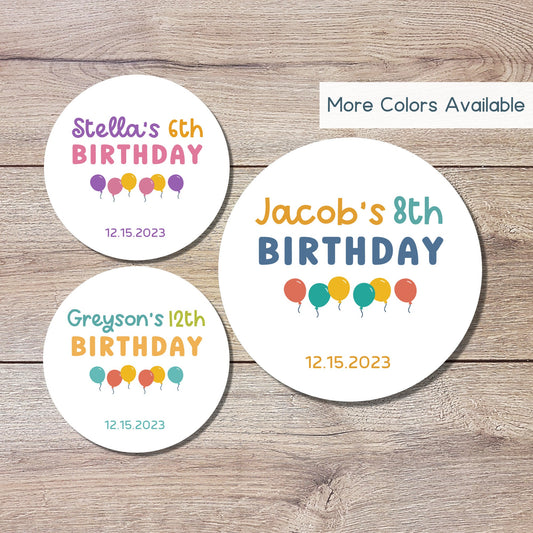 Personalized Happy Birthday Stickers