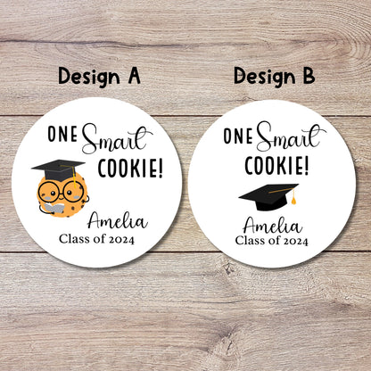One Smart Cookie Graduation Stickers, Personalized Happy Graduation Labels, Custom Graduation Party Favor, Gift Bags Thank You Envelope Seal