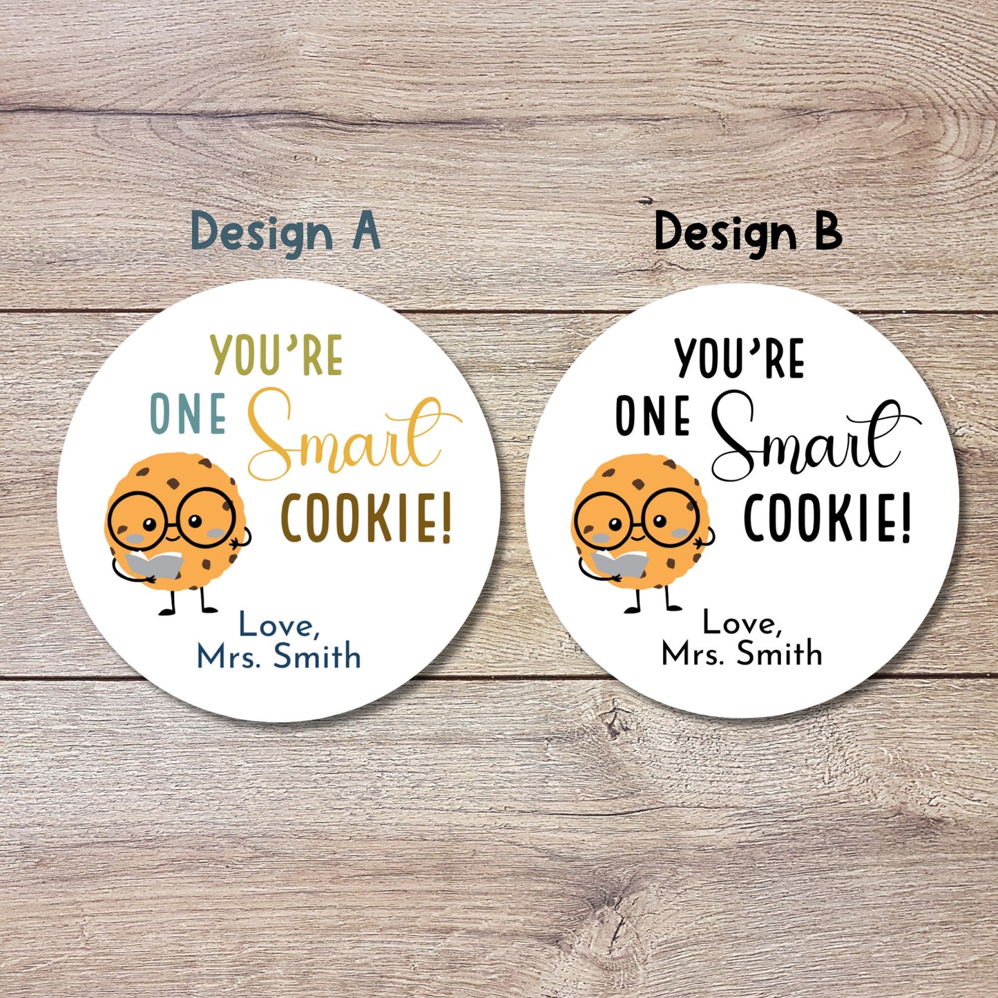 You're One Smart Cookie Stickers, Personalized School Event Labels, First Day and Last Day of School, Teacher Sticker, Student Class Sticker