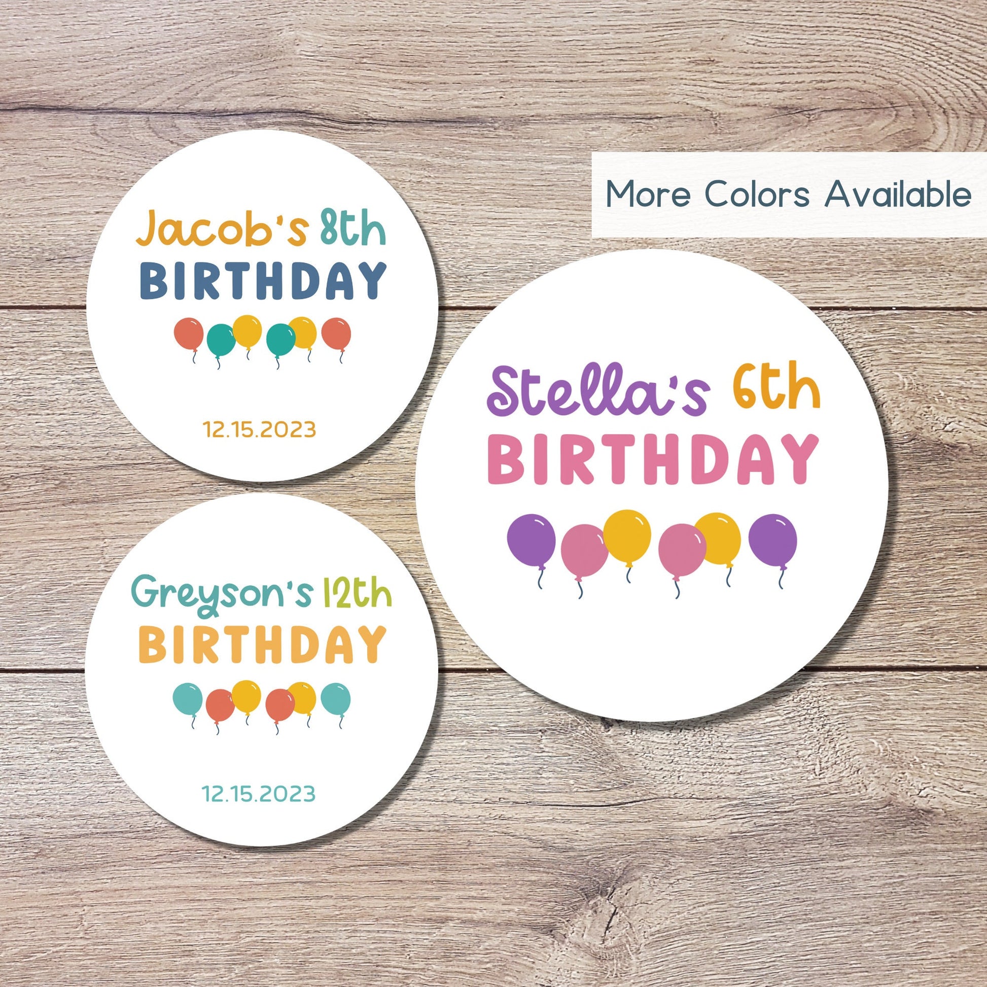 Personalized Happy Birthday Stickers