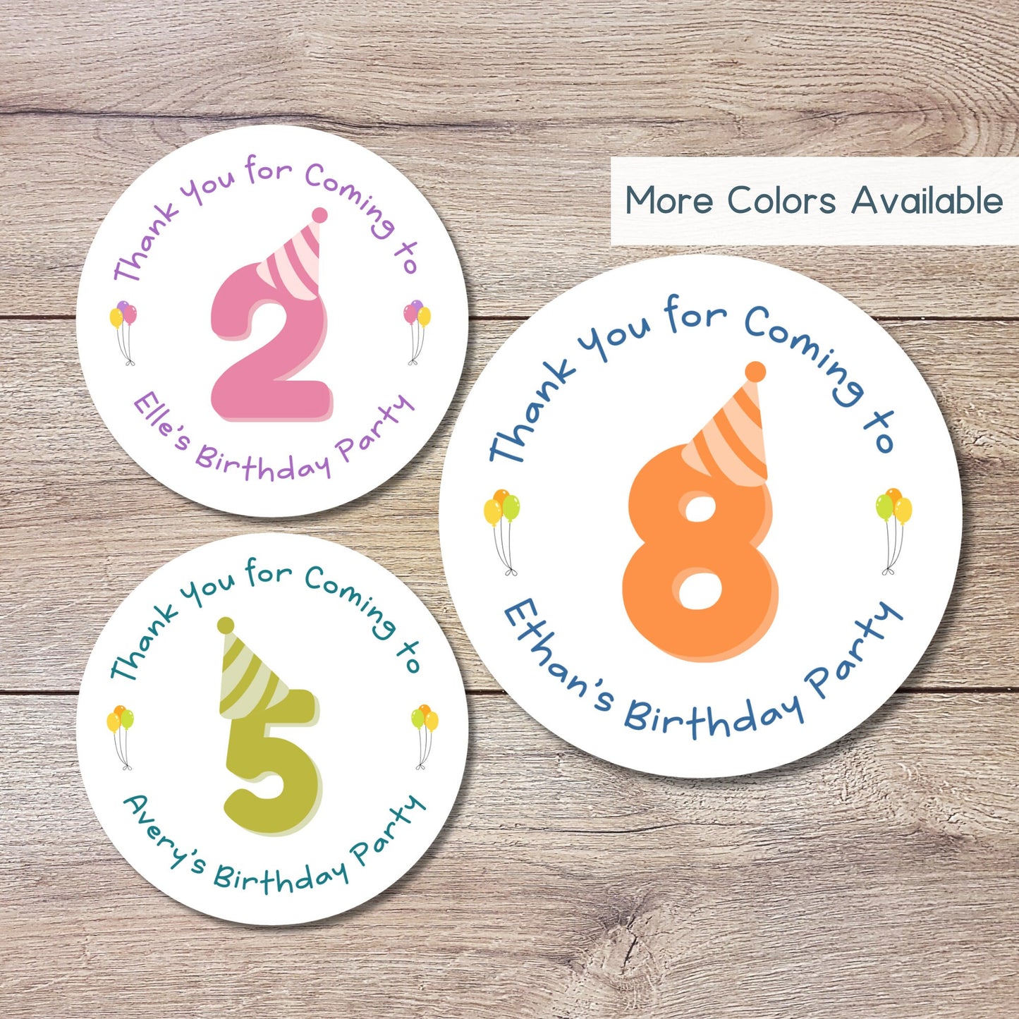 Personalized Happy Birthday Stickers, Goody Bag Stickers, Custom Birthday Label, Kids First Birthday Party Favor Birthday for All Ages