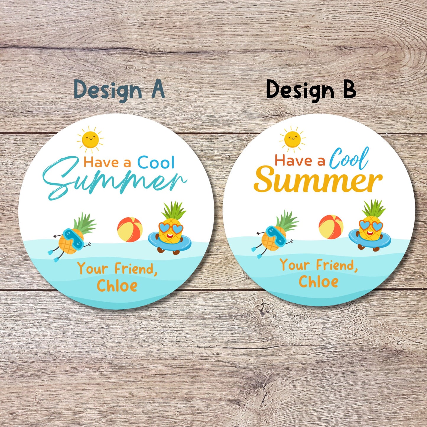 Personalized School Party Stickers, Have a Cool Summer Label, End of School Party Treat Bag Sticker, Last Day of School Party Stickers