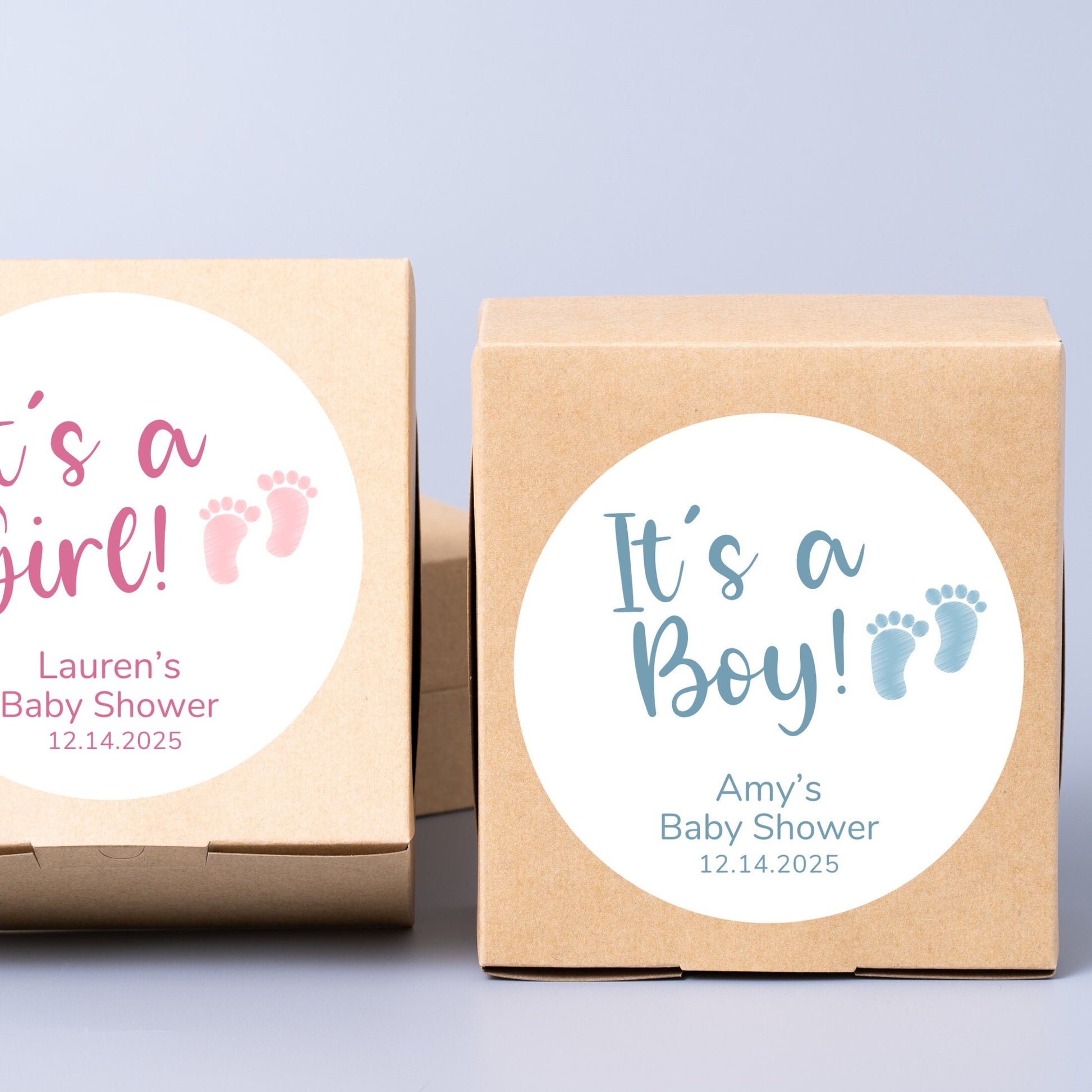 Personalized Baby Shower Stickers, It's a Girl, It's a Boy Labels, Gender Reveal Baby Party Favor Sticker, Thank You for Showering Stickers