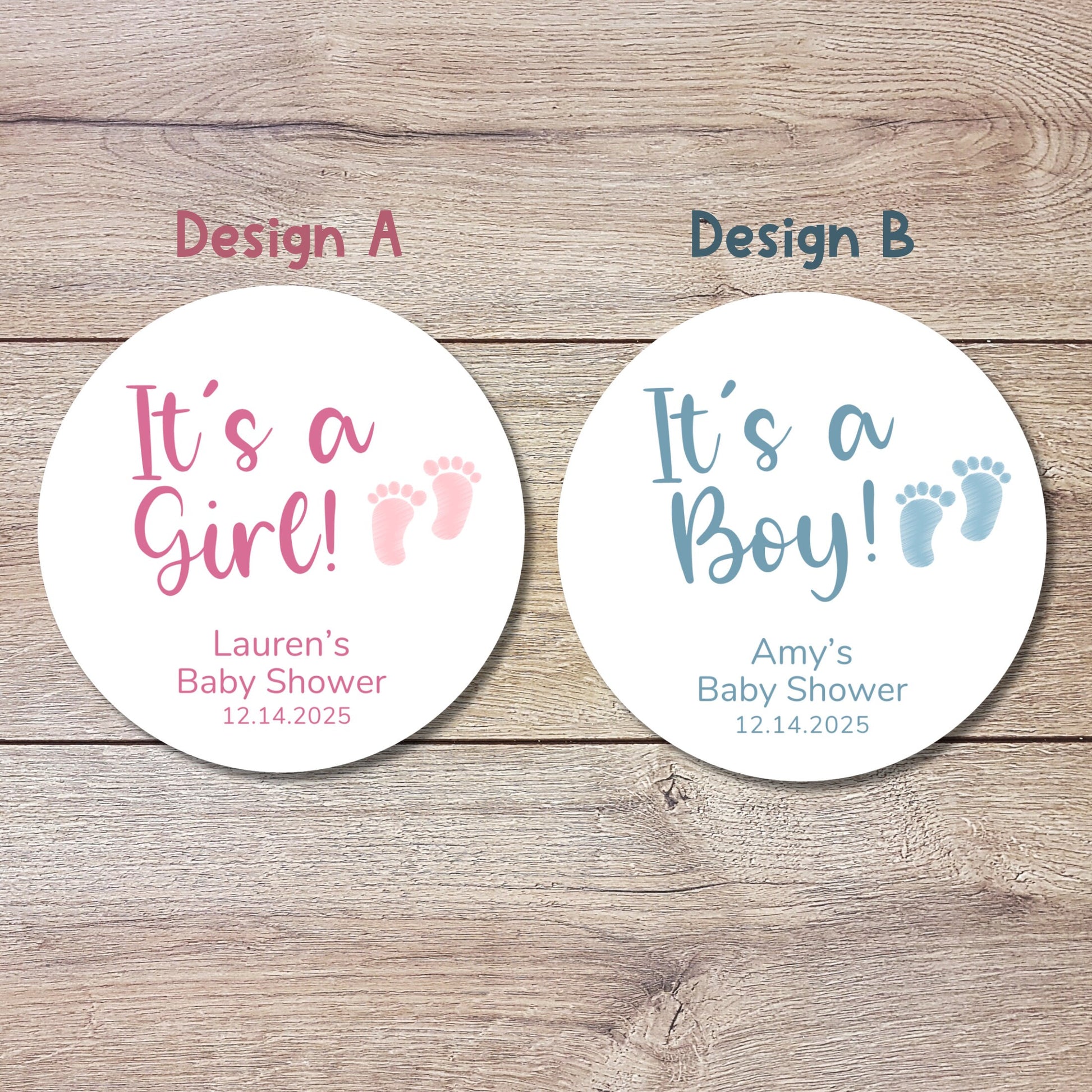 Personalized Baby Shower Stickers, It's a Girl, It's a Boy Labels, Gender Reveal Baby Party Favor Sticker, Thank You for Showering Stickers