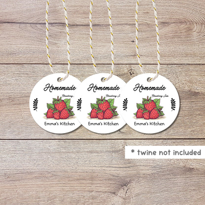 Personalized Homemade Jam Gift Tags, Matte Finish, Customized Baked Goods Tags, Baking Tags, Small Business Handmade Bakery Packaging Tags