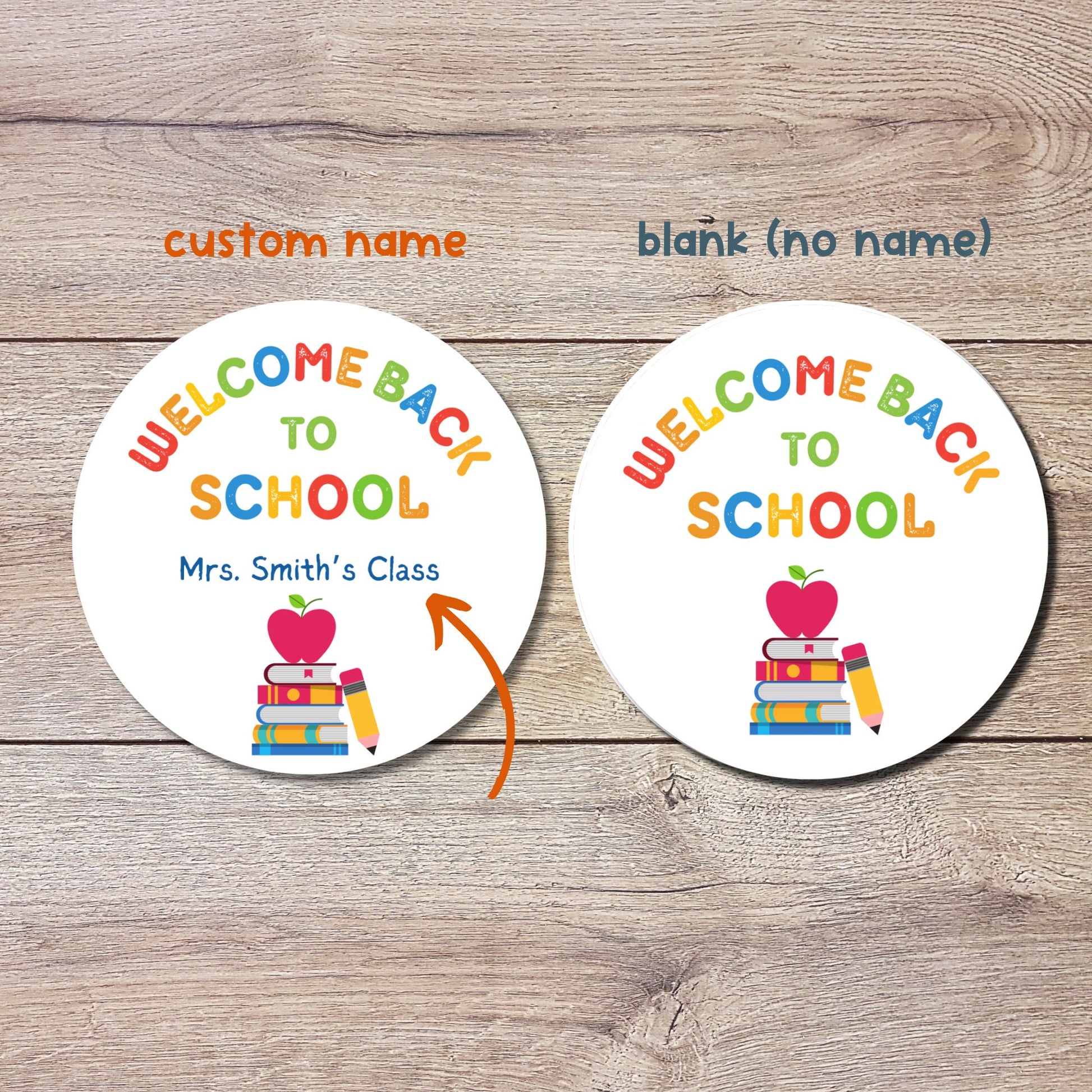 Personalized Welcome Back to School Stickers, Custom Welcome to Kindergarten First Grade First Day of School Label, Teacher Folder Label