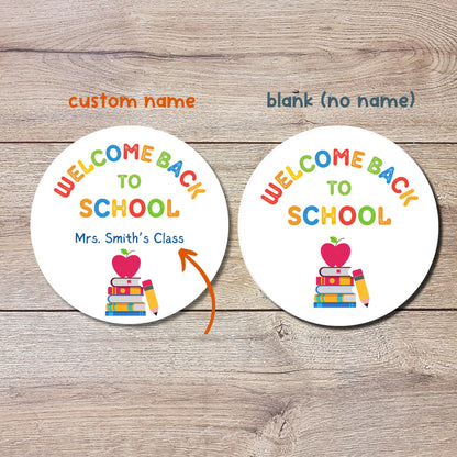 Personalized Welcome Back to School Stickers, Custom Welcome to Kindergarten First Grade First Day of School Label, Teacher Folder Label