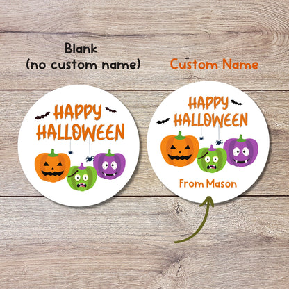 Personalized Halloween Spooky Halloween Party Favor Goody Bag Stickers