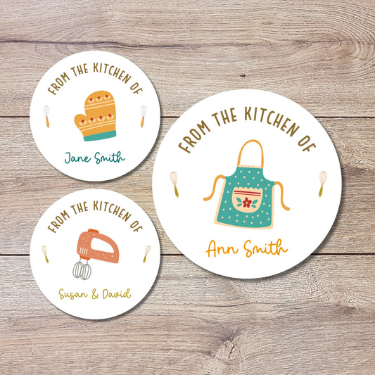 From the Kitchen of Stickers, Customized Homemade Baked Goods Label, Personalized Small Business Bakery Packaging Labels, Baking Stickers