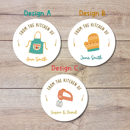 From the Kitchen of Stickers, Customized Homemade Baked Goods Label, Personalized Small Business Bakery Packaging Labels, Baking Stickers