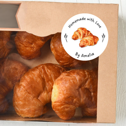 Personalized Baking Stickers, Customized Homemade Baked Goods Label, Homemade Fresh Bread Baking Small Business Bakery Packaging Labels