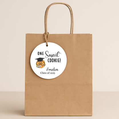 You're One Smart Cookie Tags, Personalized School Graduation Tag, First Day and Last Day of School, Kids School Graduation Class Gift Tag