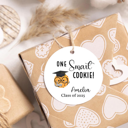 You're One Smart Cookie Tags, Personalized School Graduation Tag, First Day and Last Day of School, Kids School Graduation Class Gift Tag