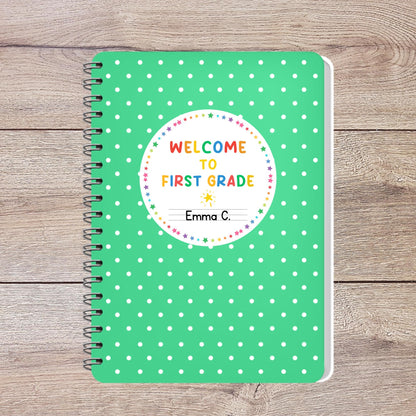 Personalized Back to School Stickers, Welcome to Kindergarten First Grade First Day of School Label Sticker, School Day Teacher Folder Label