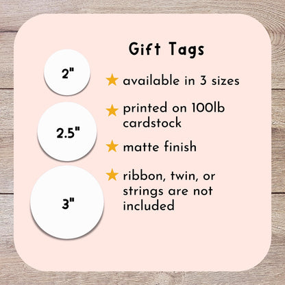 Personalized Hydrangea Baby Shower Gift Tags, Custom Thank You for Coming Party Favor Baby Sprinkle Tags