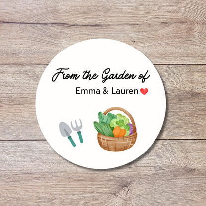 Homegrown Vegetable Personalized Stickers, Customized Labels for Gardening, Fresh Produce, Flower Garden, Farmers Market, Canning Labels