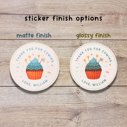 Personalized Bear Kids First Birthday Stickers, Custom Thank You Beary Much Party Favor Gift Bags Labels