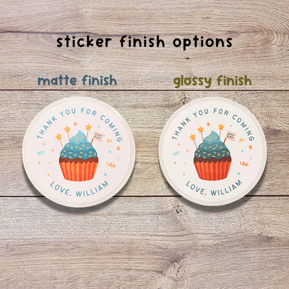 Personalized Two Wild Safari Animals Birthday Sticker, Custom Kids Birthday Thank You Party Favor Labels