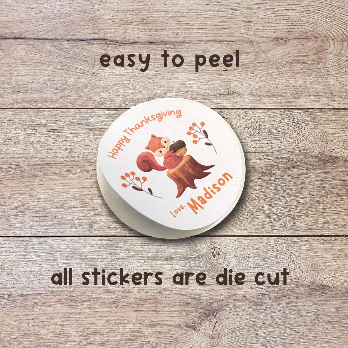 Happy Fall Y'all Personalized Stickers, Custom Fall Thanksgiving Autumn Thank You Gift Party Favor Invitation Envelope Seal
