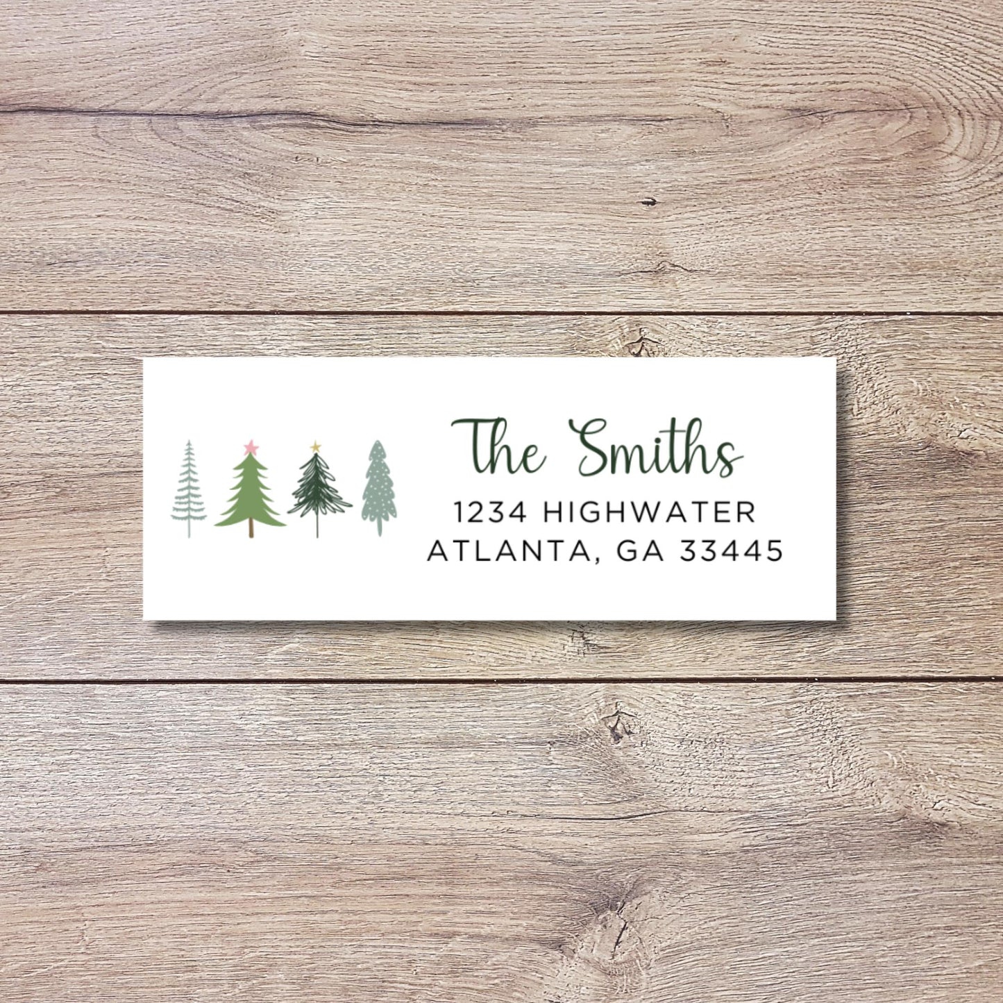 Christmas Return Address Stickers, Personalized Holiday Address Labels Printed