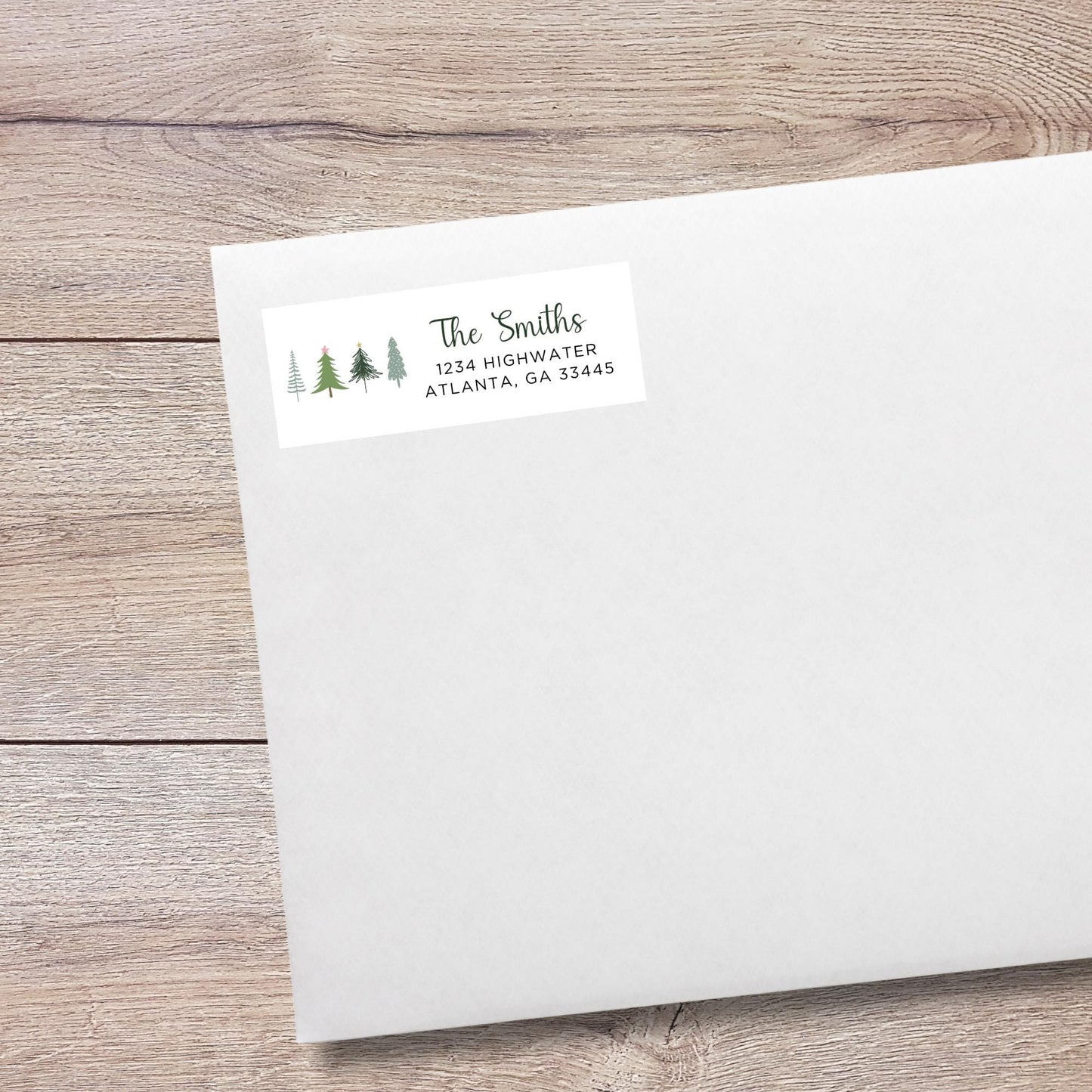 Christmas Return Address Stickers, Personalized Holiday Address Labels Printed