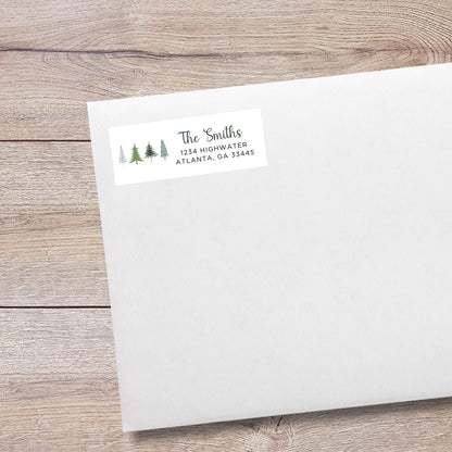 Christmas Return Address Stickers, Personalized Holiday Address Labels Printed