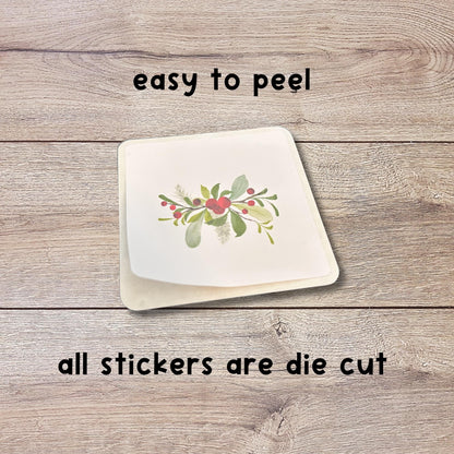 To and From Merry Christmas Gift Stickers, Personalized Christmas Present Gift Custom Name Square Labels