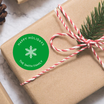 Merry Christmas Personalized Stickers, Custom Happy Holiday Name Labels for Gift Wrapping Party Favors, Invitation Envelope Seals