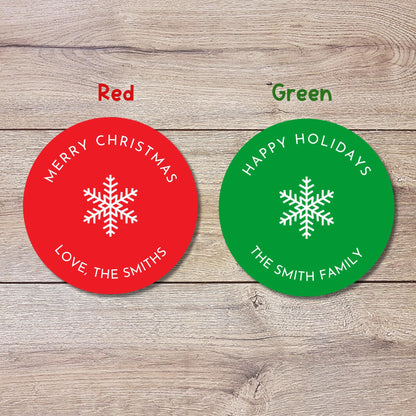 Merry Christmas Personalized Stickers, Custom Happy Holiday Name Labels for Gift Wrapping Party Favors, Invitation Envelope Seals