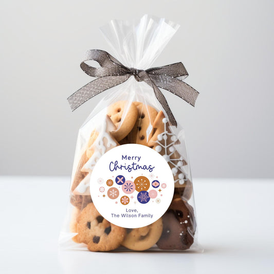 Merry Christmas Gift Stickers, Personalized Happy Holidays Christmas Present Gift Custom Name Labels