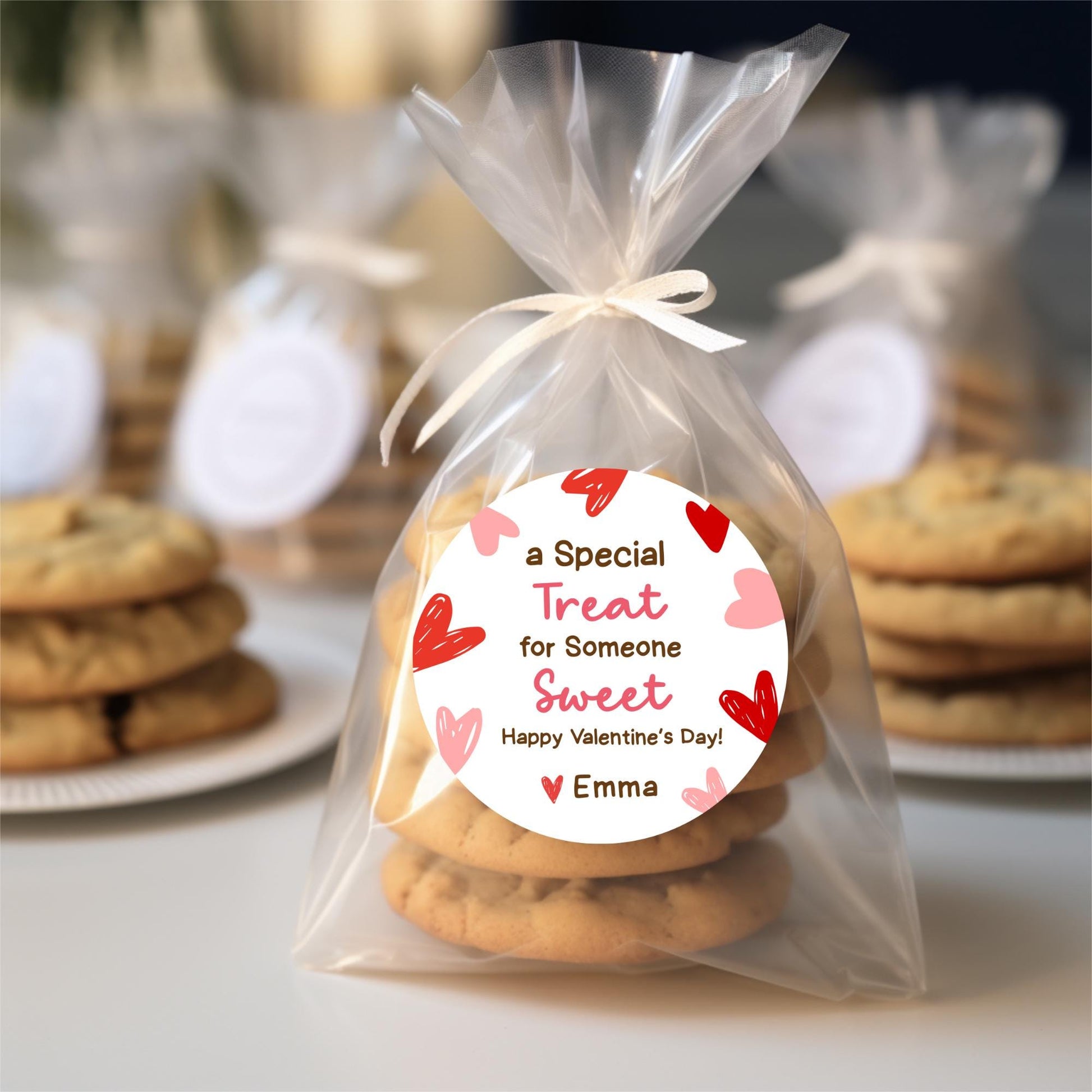 Personalized A Special Treat for Someone Sweet Stickers, Custom Valentines Day School Party Favor Treat Bag Labels