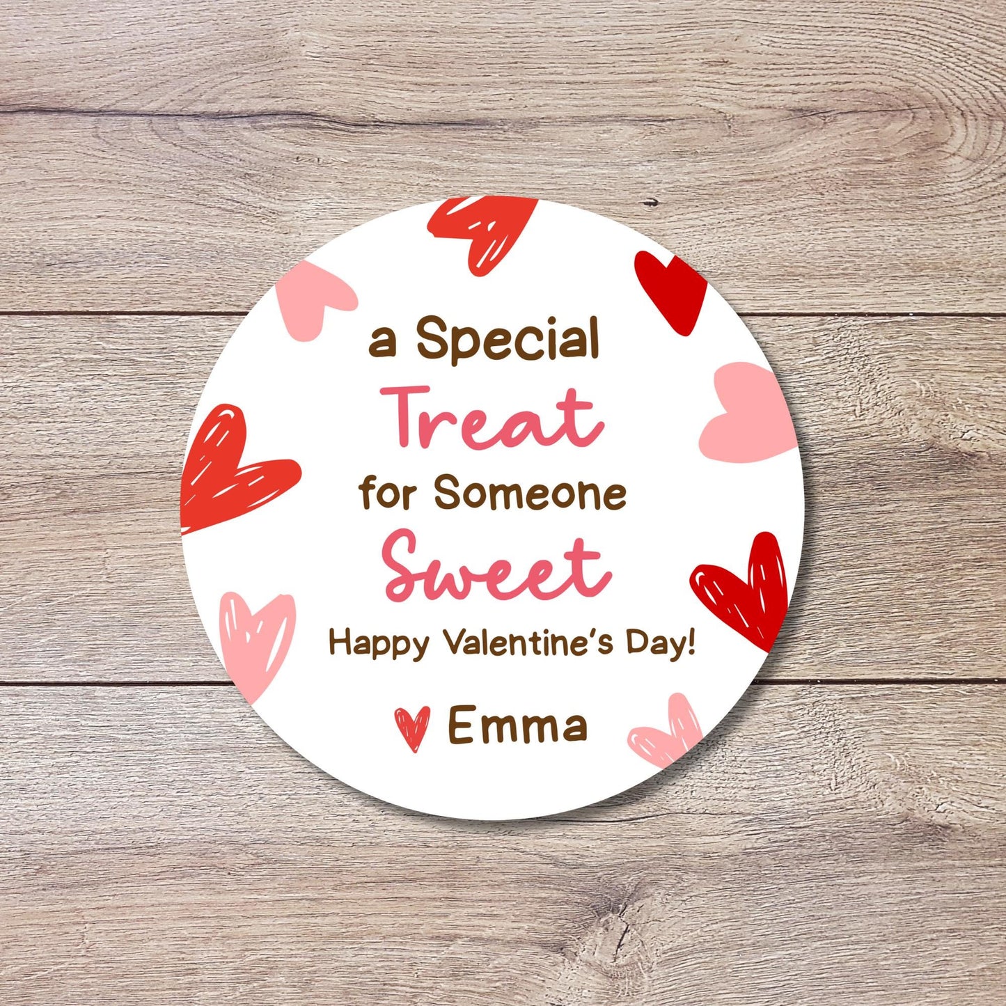 Personalized A Special Treat for Someone Sweet Stickers, Custom Valentines Day School Party Favor Treat Bag Labels
