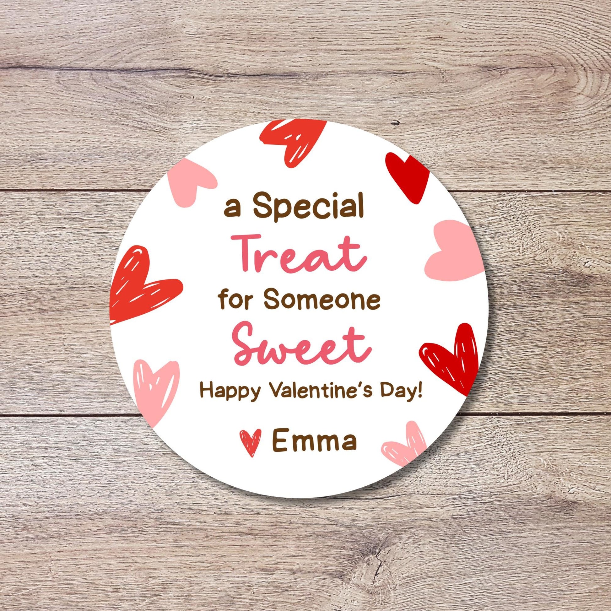 Personalized A Special Treat for Someone Sweet Stickers, Custom Valentines Day School Party Favor Treat Bag Labels