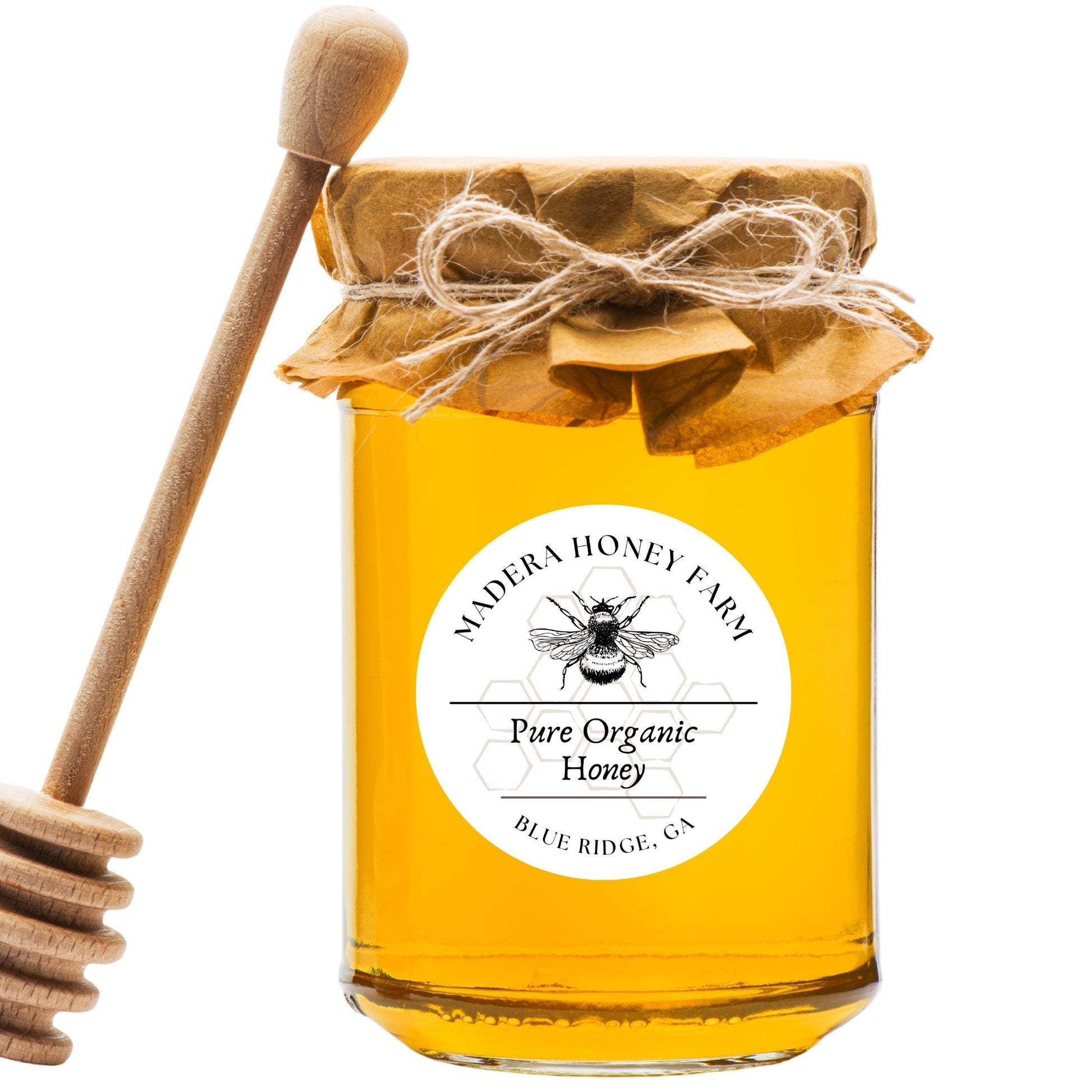 Personalized Organic Honey Bee Farm Stickers, Custom Homemade Jar Labels
