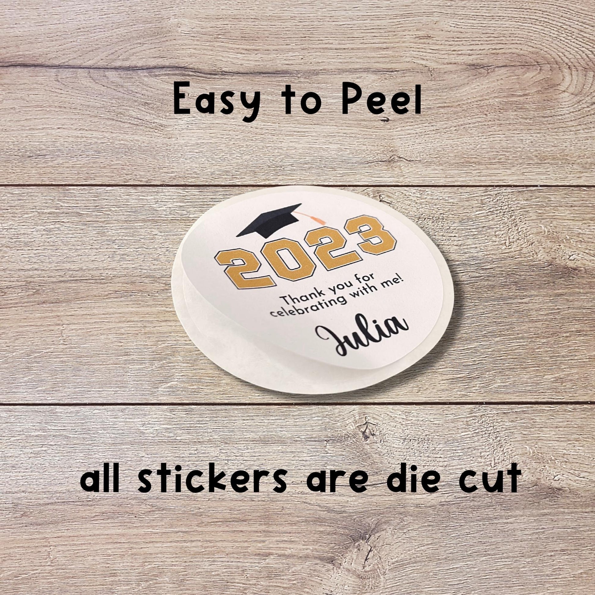 Personalized One Smart Cookie Graduation Stickers, Custom Grad Party Gift Bag Labels
