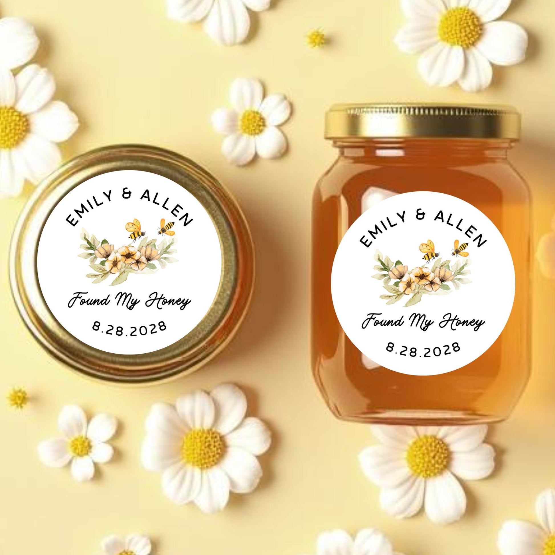Personalized Found My Honey Sticker, Custom Wedding Bridal Shower Party Favor Labels