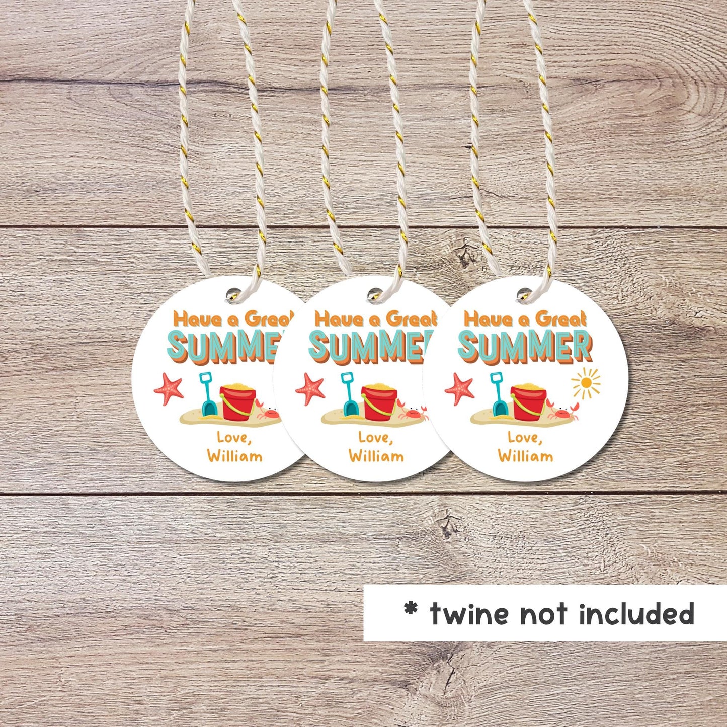 Have A Great Summer, Happy Last Day End of School Party Favor Gift Bag Tags