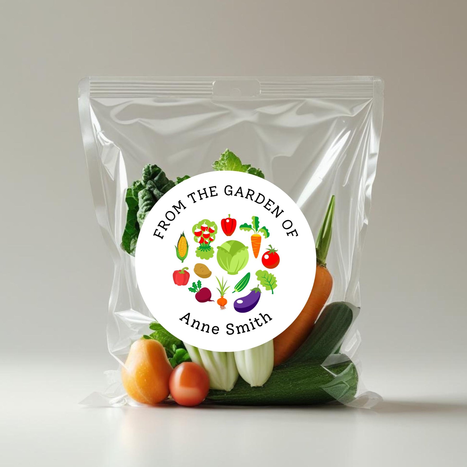 From the Garden of Vegetable Personalized Stickers, Customized Labels for Gardening Organic Fresh Produce Labels